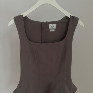 Wilfred Charcoal Sleeveless Blouse